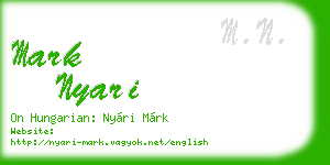 mark nyari business card
